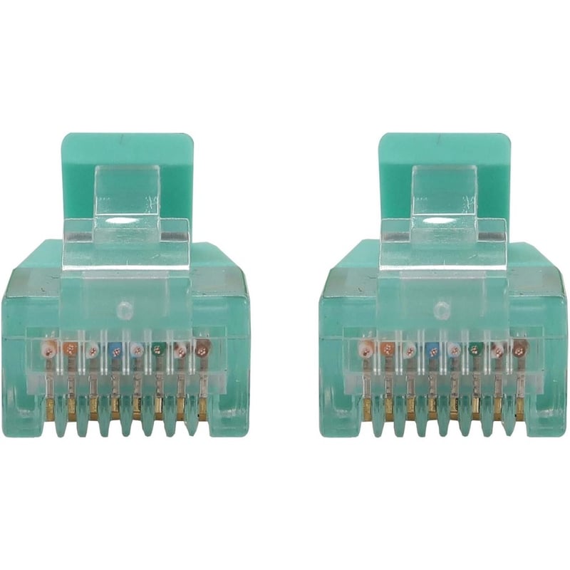 Eaton Tripp Lite Series Cat6a 10G Snagless Molded Slim UTP Ethernet Cable (RJ45 M/M), PoE, Aqua, 6 ft. (1.8 m) - Thumbnail 4