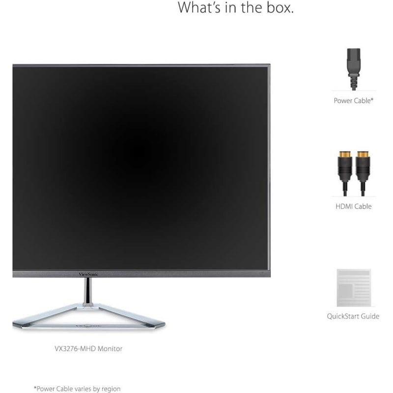 ViewSonic VX3276-MHD 32 Inch 1080p Widescreen IPS Monitor with Ultra-Thin Bezels, Screen Split Capability HDMI and DisplayPort - Thumbnail 3