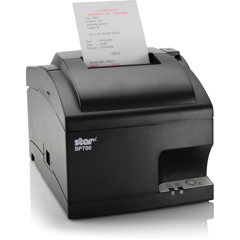 Star Micronics SP742MW GRY US Kitchen Dot Matrix Printer - Monochrome - Wall Mount - Receipt Print - Ethernet - USB - Gray - 2.76" Print Width - 7.09 in/s Mono - Wireless LAN - Thumbnail 5