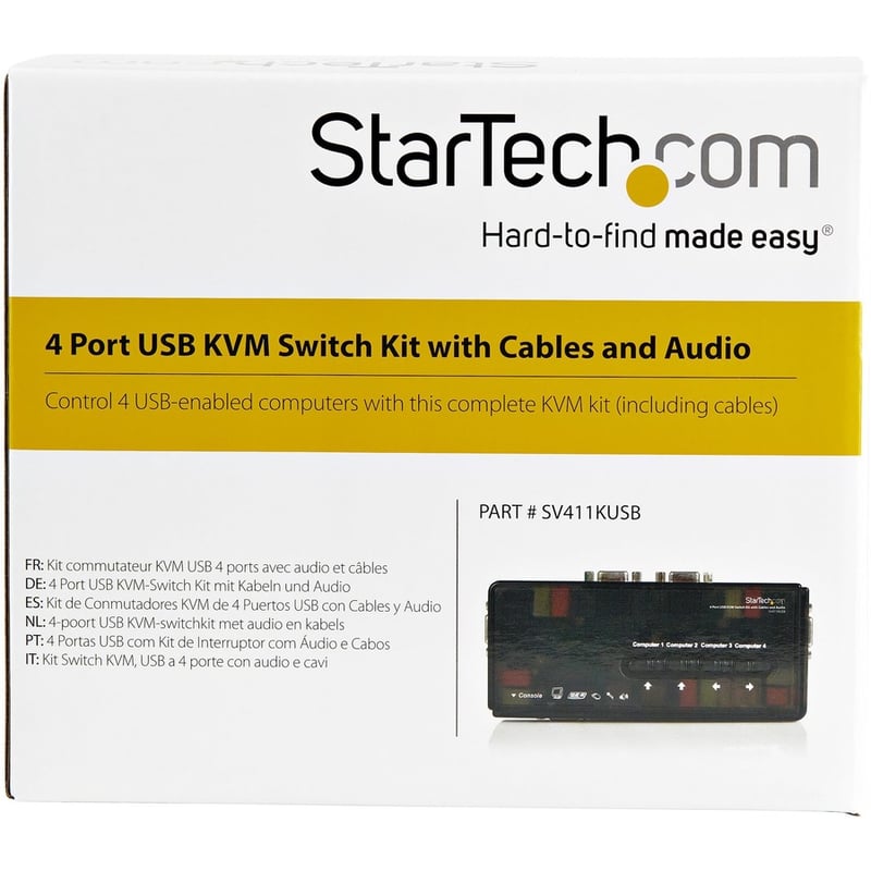 StarTech.com SV411KUSB - KVM / audio switch - USB - 4 ports - 1 local user - Thumbnail 3
