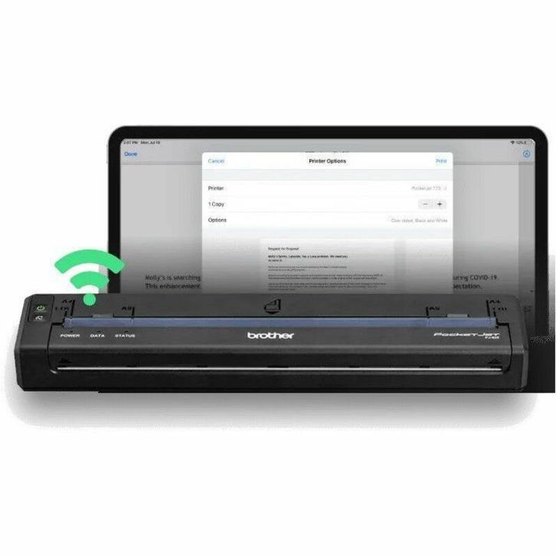 Brother PocketJet 8 PJ822-VK Mobile Direct Thermal Printer - Monochrome - Label Print - Thumbnail 3
