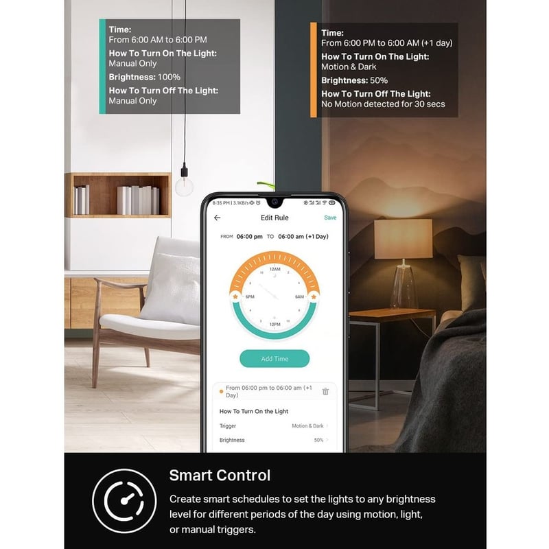 TP-Link Kasa Smart ES20M (1-Pack) - Kasa Smart Motion Sensor Switch - Thumbnail 5