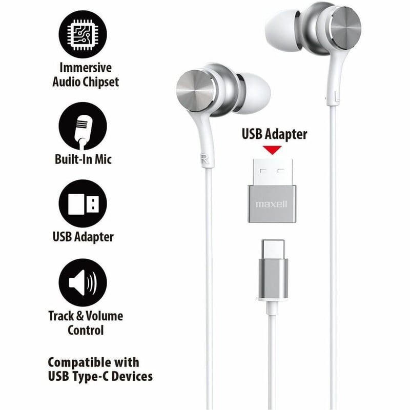 Maxell Fusion X USB-C Earbuds - Thumbnail 2