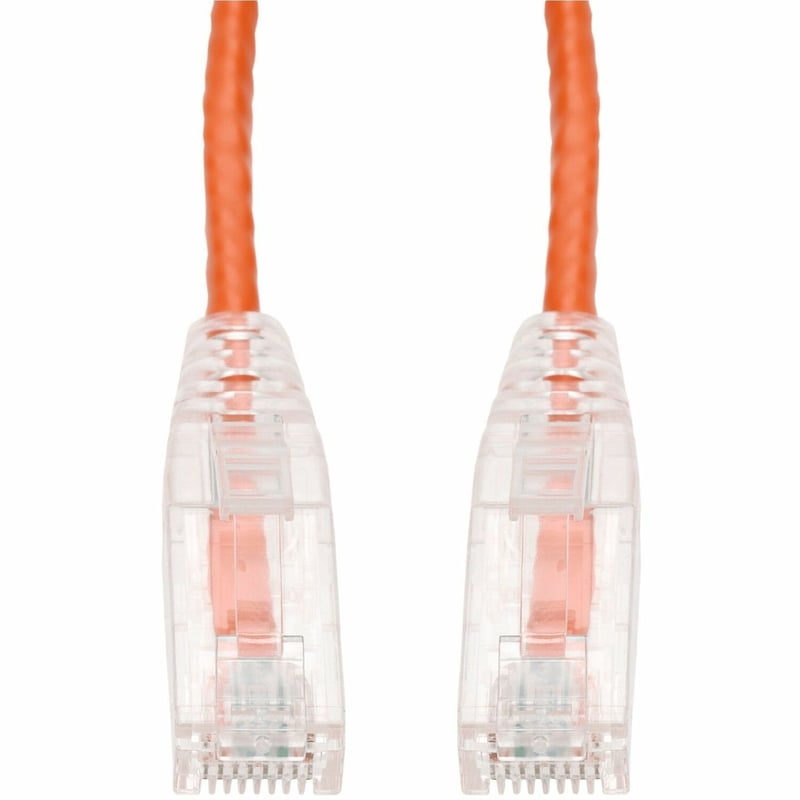 AddOn 75ft Orange CAT 6 Slim PVC Ethernet Cable Snagless Clear-Claw RJ-45 M/M - Thumbnail 1