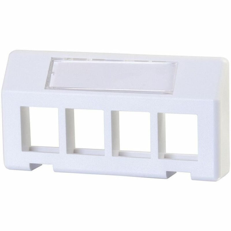 Ortronics Keystone Furniture Adapter Plate, Holds 4 Keystone Modules,White - Thumbnail 2