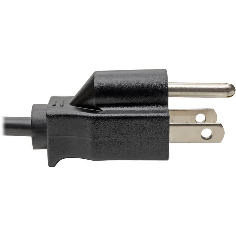 Eaton Tripp Lite Series 3-Slot Power Cord, NEMA 5-15P to C5 - Laptop/Notebook, 10A, 125V, 18 AWG, 3 ft. (0.91 m), Black - Thumbnail 3