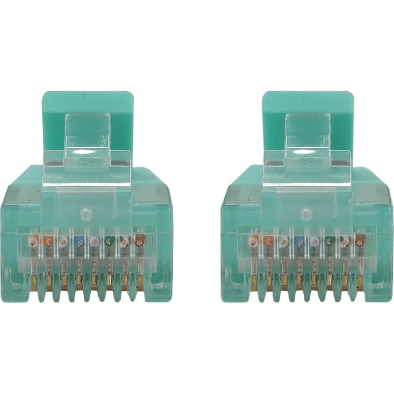 Eaton Tripp Lite Series Cat6a 10G Snagless Molded Slim UTP Ethernet Cable (RJ45 M/M), PoE, Aqua, 3 ft. (0.9 m) - Thumbnail 3