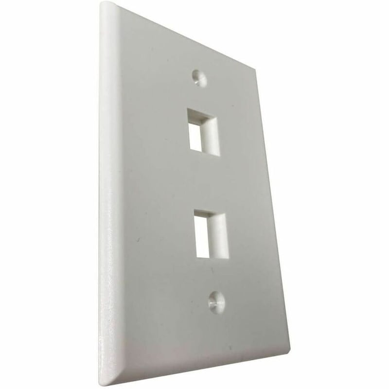 Eaton Tripp Lite Series Safe-IT 2-Port Single-Gang Keystone Wall Plate, Antibacterial, Ivory Matte, TAA - Thumbnail 3