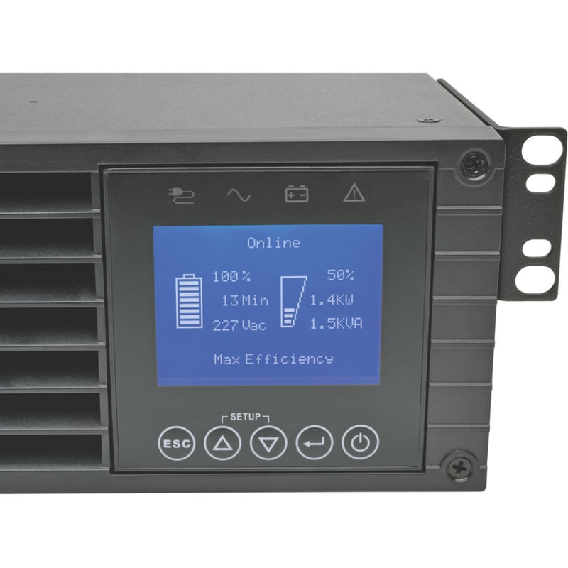 Tripp Lite by Eaton UPS 208/240V 3000VA 2.7kW Double-Conversion UPS - 8 Outlets Extended Run Card Slot LCD USB DB9 2U - Thumbnail 2