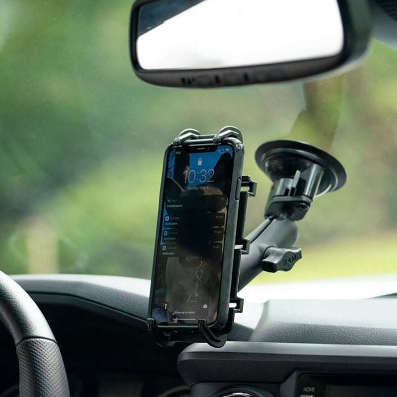 RAM Mounts Quick-Grip XL Vehicle Mount for Smartphone, iPhone 6s Plus, iPhone 7 Plus, iPhone 8 Plus, iPhone XR, iPhone XS Max, iPhone 11, iPhone 11 Pro Max, iPhone 12, iPhone 12 Pro, iPhone 12 Pro Max, ... - Thumbnail 4