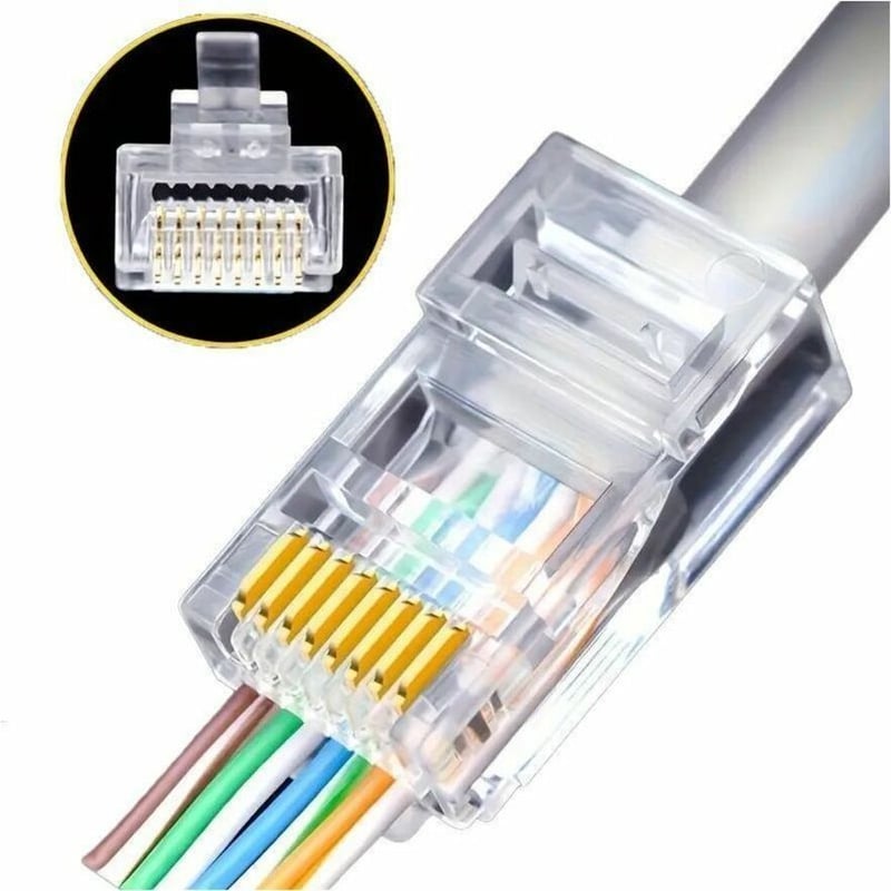 4XEM 100PK Cat6A RJ45 Ethernet Plugs/Connectors - Thumbnail 5