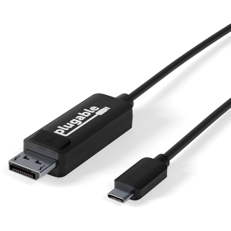 Plugable USB C to DisplayPort Adapter - 6ft (1.8m) Adapter Cable - Thumbnail 1