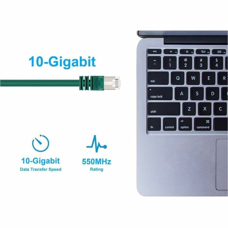 MONOPRICE CAT6A ETHERNET PATCH CABLE - SNAGLESS RJ45_ 550MHZ_ STP_ PURE BARE COP - Thumbnail 5