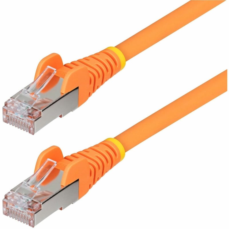 CAT6A ETHERNET CABLE - ORANGE 10GBE S/FTP LSZH 100W POE - Thumbnail 1