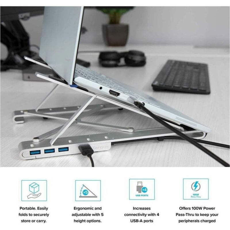 Targus Portable Stand with Integrated USB-A Hub - Thumbnail 2