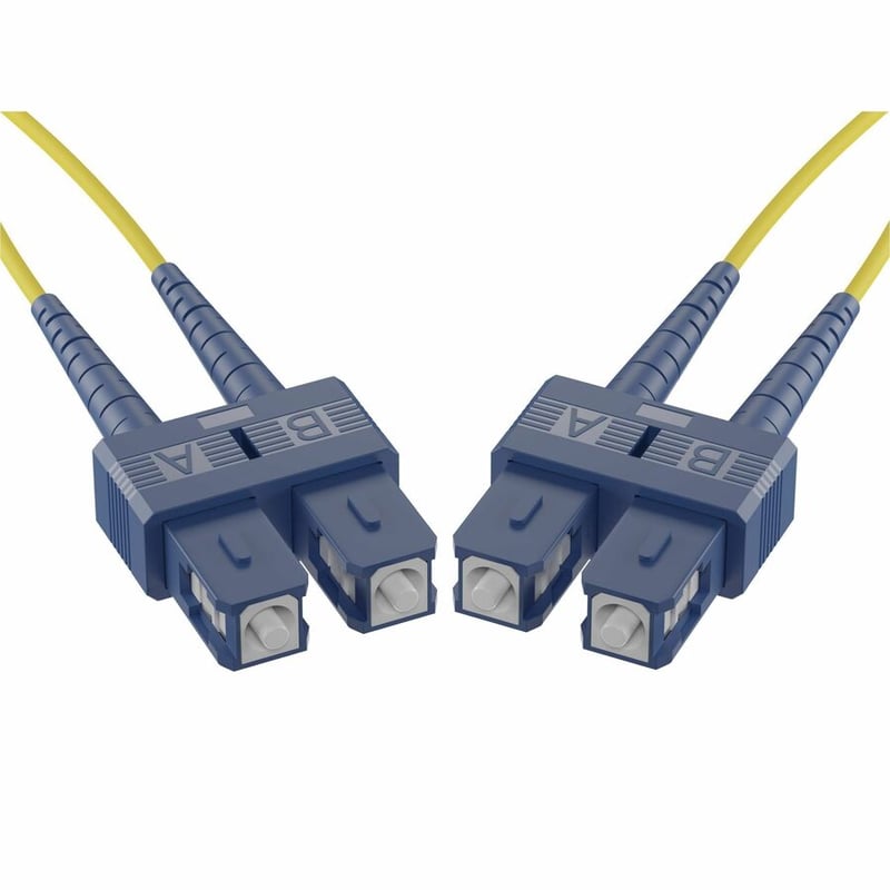 1 METER SC-SC SINGLEMODE FIBER OPTIC CABLE, YELLOW, OFNR, 9/125 FIBER, SINGLE-MO - Thumbnail 3