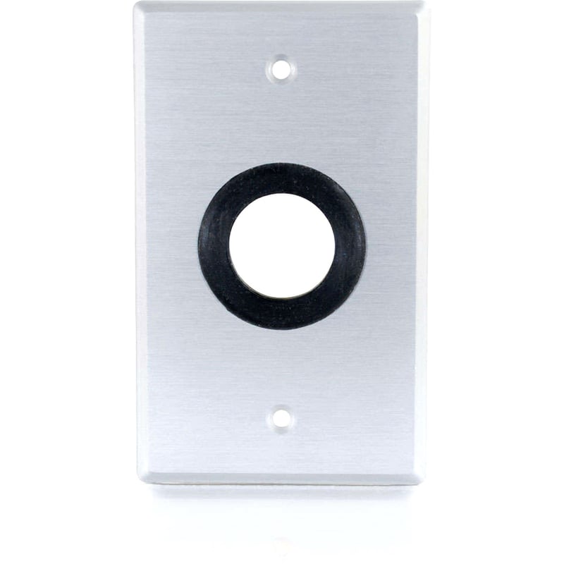 C2G 1in Grommet Cable Pass Through Single Gang Wall Plate - Brushed Aluminum - Thumbnail 2