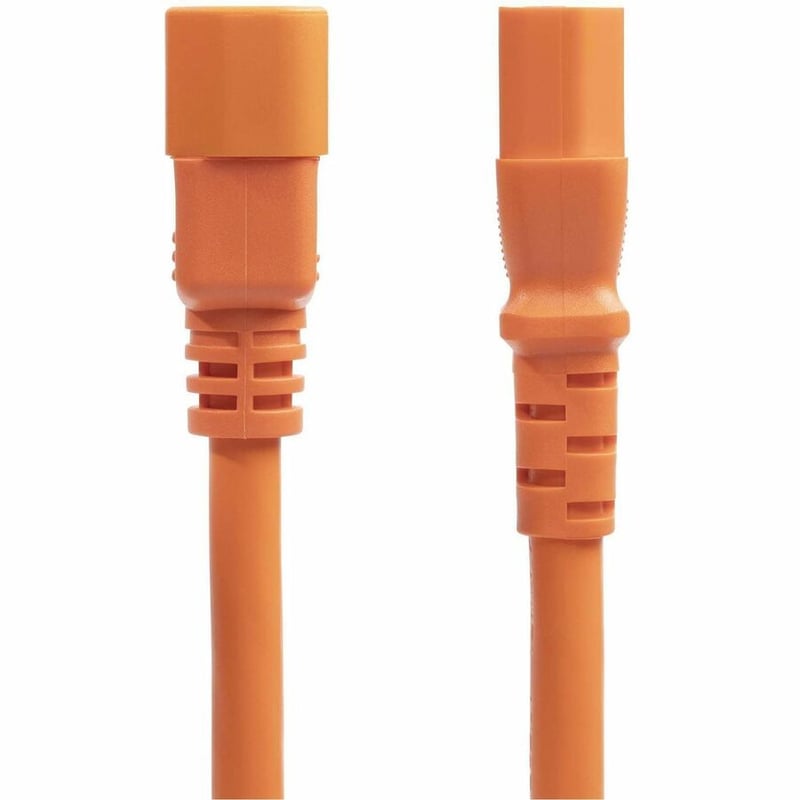 StarTech.com 6ft (1.8m) Heavy Duty PDU Power Cord, IEC 60320 C14 to C15, 15A 250V, 14AWG, Orange Power Cable, UL Listed Components - Thumbnail 2