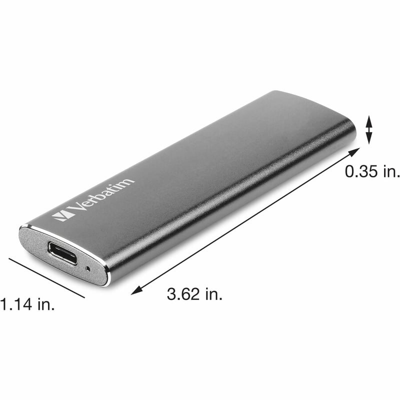 Verbatim 240GB Vx500 External SSD, USB 3.1 Gen 2 - Graphite - Thumbnail 4