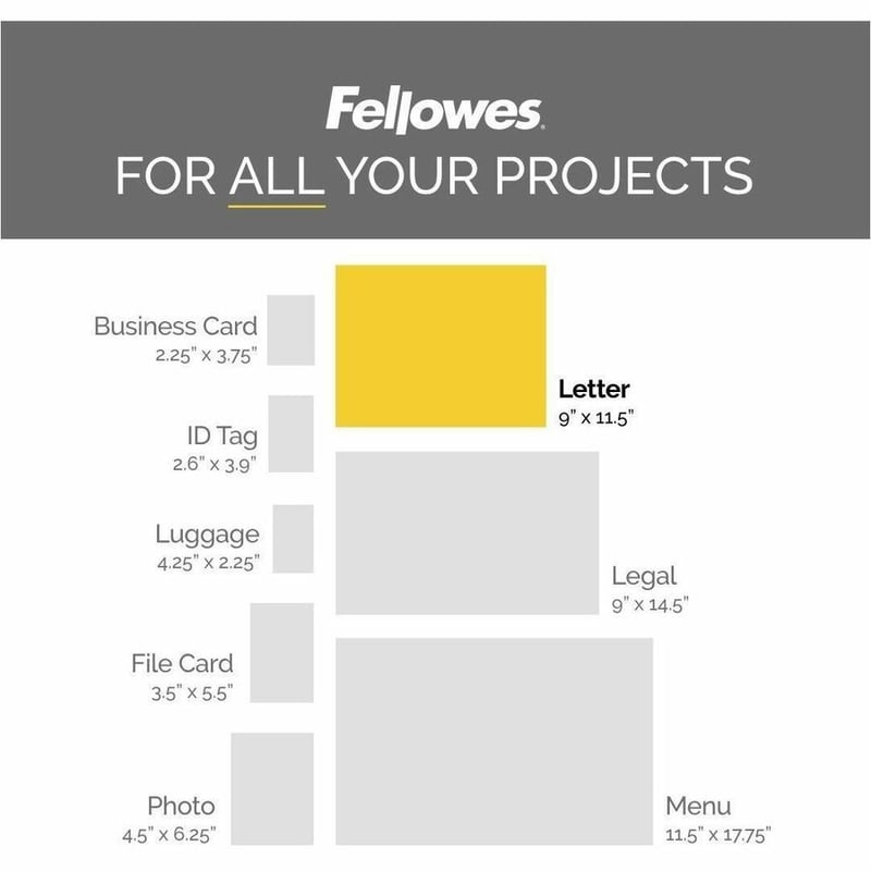 Fellowes Letter-Size Thermal Laminating Pouches - Thumbnail 2