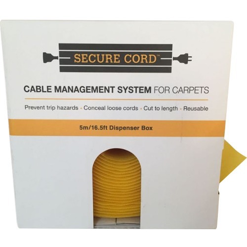 SECURECORD CABLE MANAGEMENT FOR CARPETS - YELLOW - NYLON - Thumbnail 1
