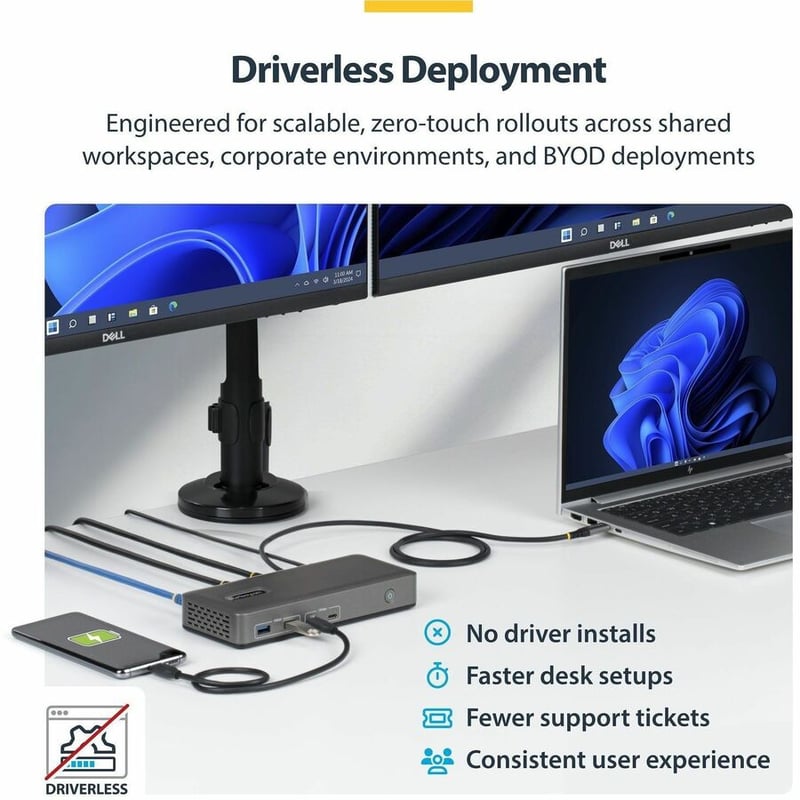 USB-C DOCKING STATION - DUAL-MONITOR DP 4K 60HZ - Thumbnail 5