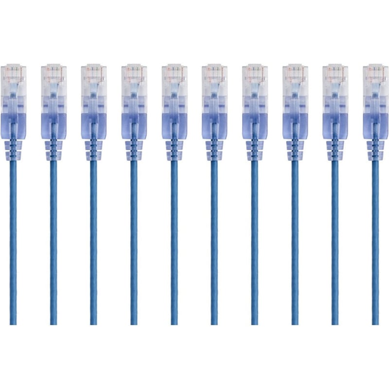 SLIM CAT6A CABLE - 10PK_ 5FT BLUE - Thumbnail 1