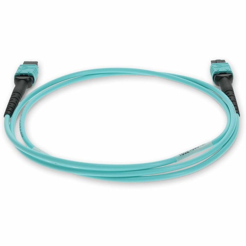 AddOn 10m MPO (Female) to MPO (Female) 12-Strand Aqua OM3 Straight Fiber OFNR (Riser-Rated) Patch Cable - Thumbnail 4