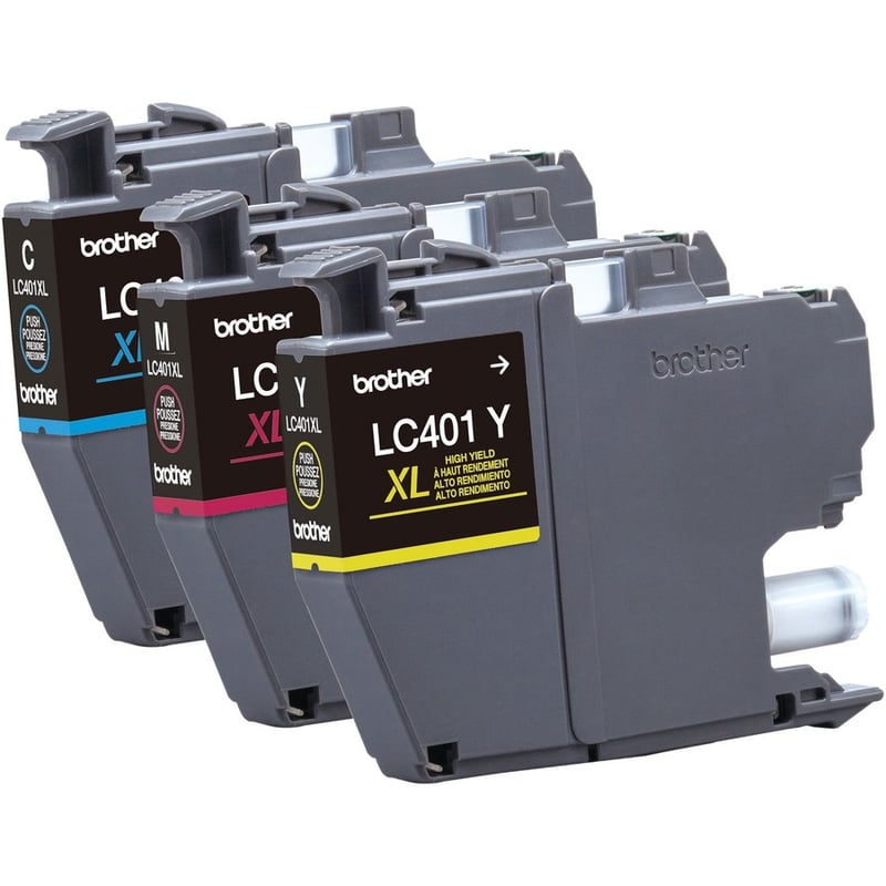Brother LC401XL3PKS Original High Yield Inkjet Ink Cartridge - CMY - 3 Pack - Thumbnail 5