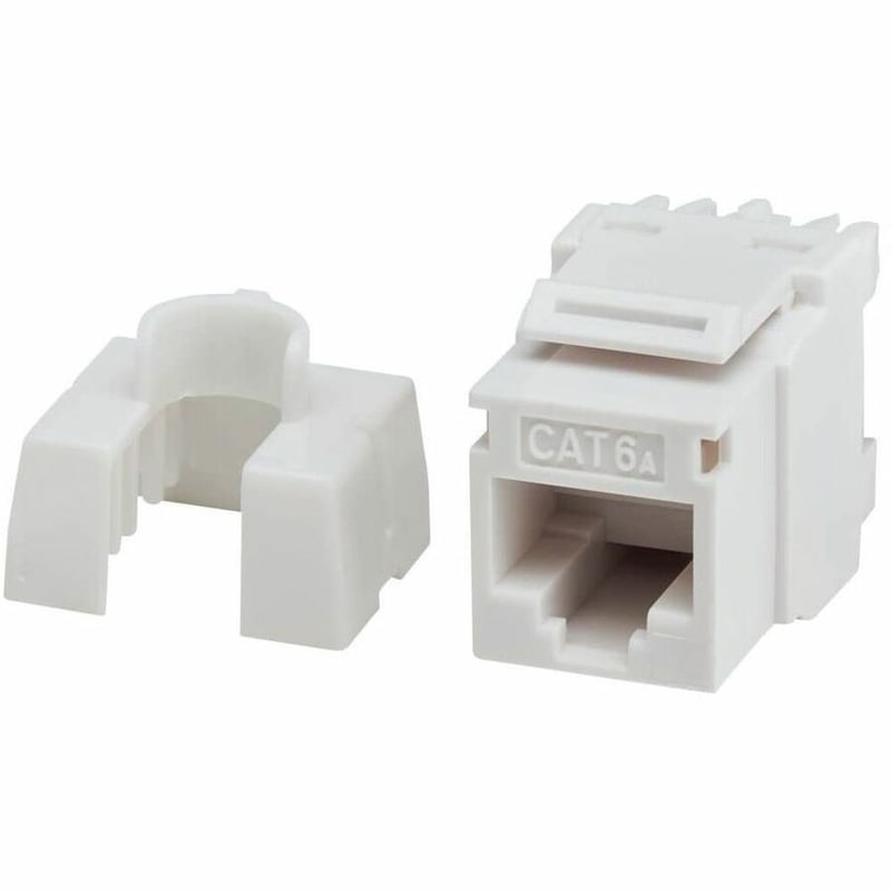 Tripp Lite by Eaton Cat6 Keystone Jack - 4PPoE Compliant, 110/Krone, 568A/B, RJ45 Ethernet, White, TAA Compliant - Thumbnail 2