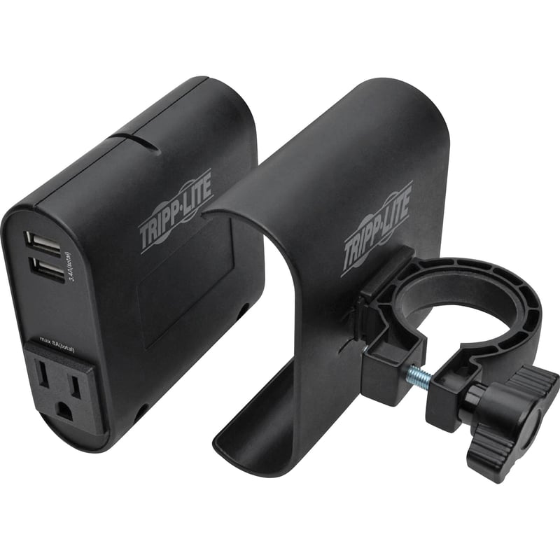 Tripp Lite by Eaton AC/USB Charging Clip for Display Mounts w/ 2 USB Ports & 2 5-15R - Thumbnail 1