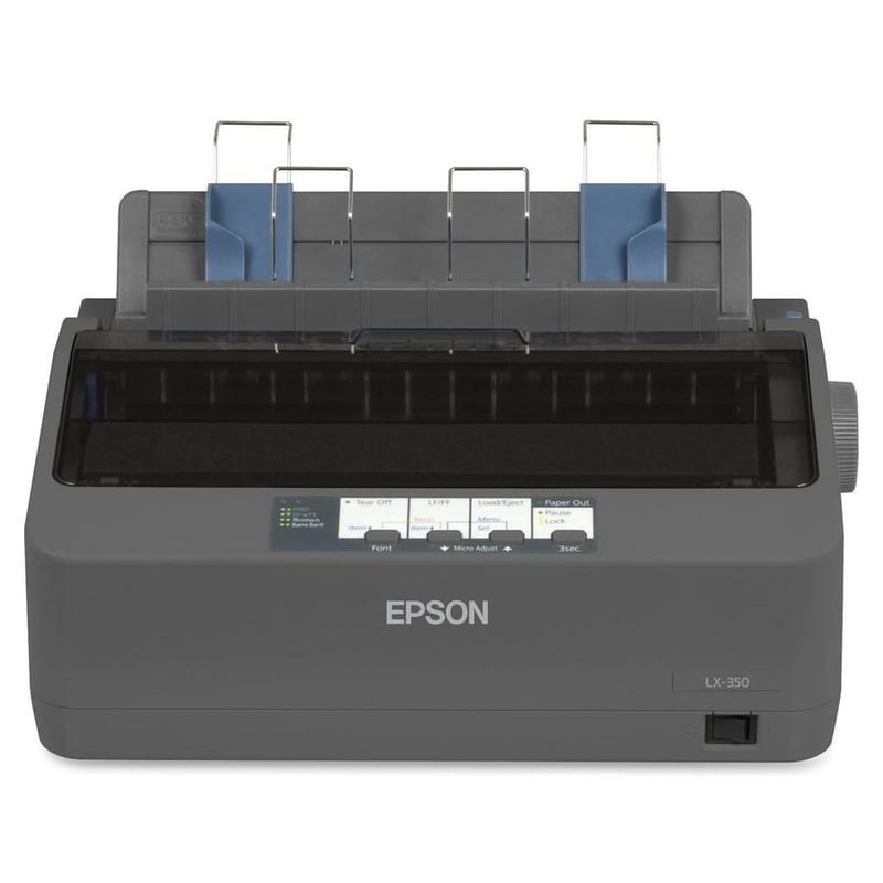 Epson LX-350 9-pin Dot Matrix Printer - Monochrome - Energy Star - Black - Thumbnail 3
