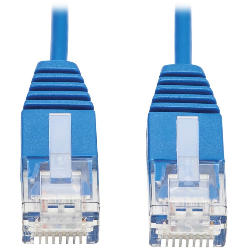 Eaton Tripp Lite Series Cat6 Gigabit Molded Ultra-Slim UTP Ethernet Cable (RJ45 M/M), Blue, 10 ft. (3.05 m) - Thumbnail 1