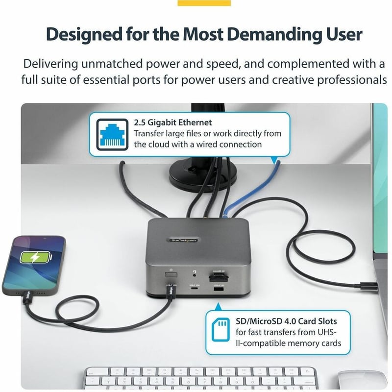 THUNDERBOLT 5 DOCKING STATION - TRIPLE MONITOR 140W LAPTOP CHARGE