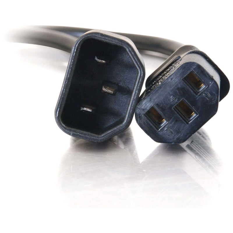 C2G 3ft Computer Power Extension Cable - 18 AWG - 250 Volt - Thumbnail 3