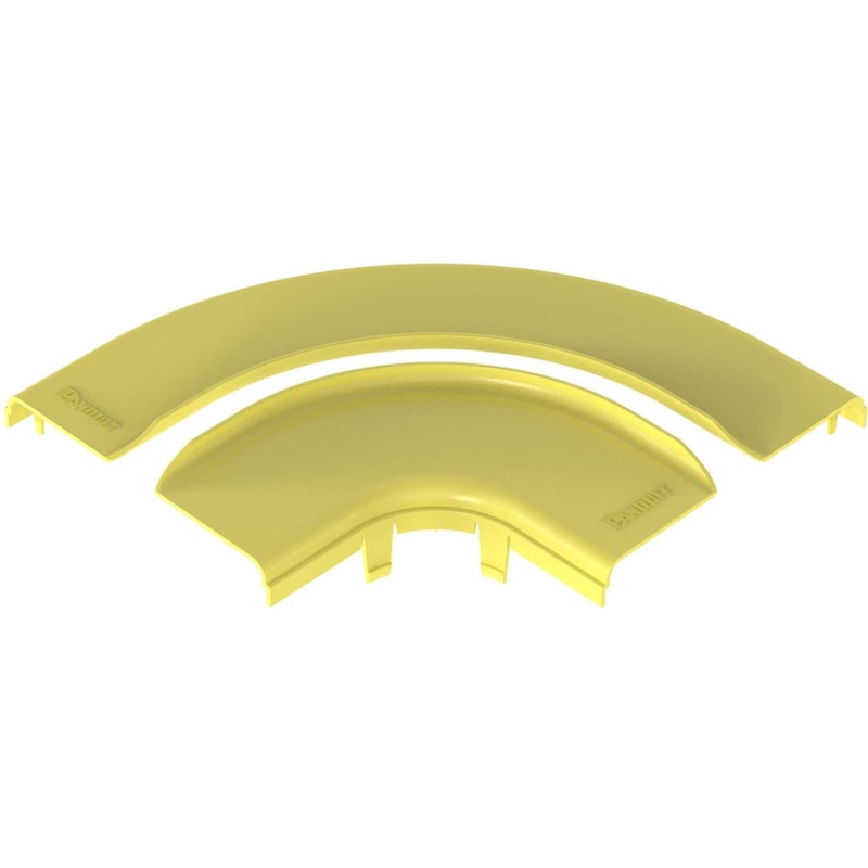 Panduit FiberRunner® Split Cover, Horizontal Right-Angle, 6x4, Yellow - Thumbnail 1