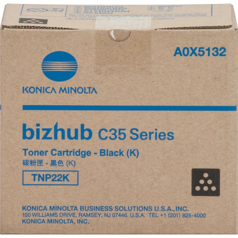 Konica Minolta TNP22K Original Toner Cartridge - Thumbnail 1