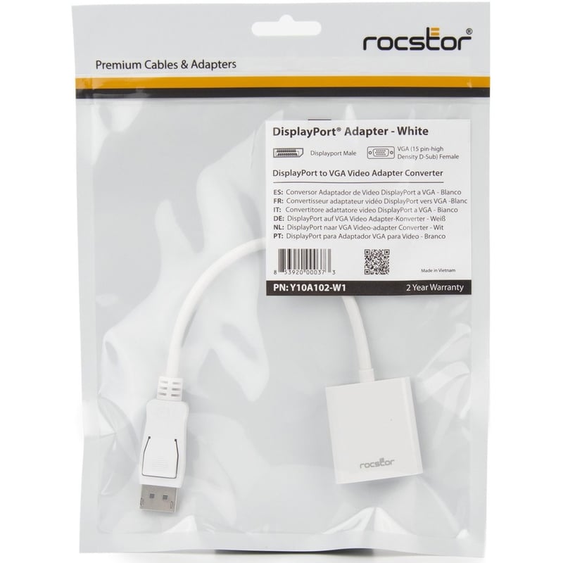 Rocstor DisplayPort to VGA Video Adapter Converter - Cable Length: 5.9" - Thumbnail 5