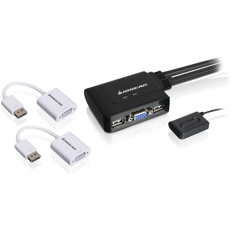 IOGEAR 2-Port VGA and DisplayPort KVM Switch Kit - Thumbnail 1