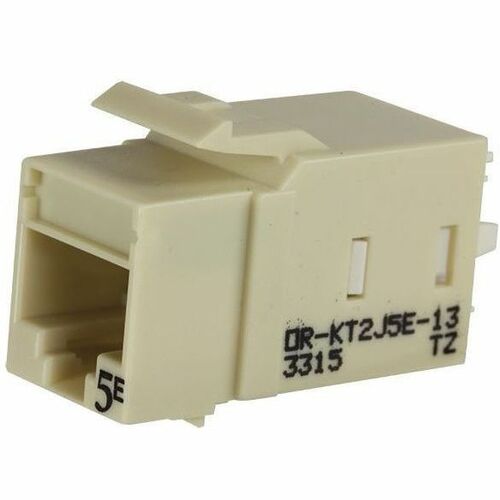 Ortronics Category 5e Keystone Jack, Lacing Cap Termination, Elec Ivory