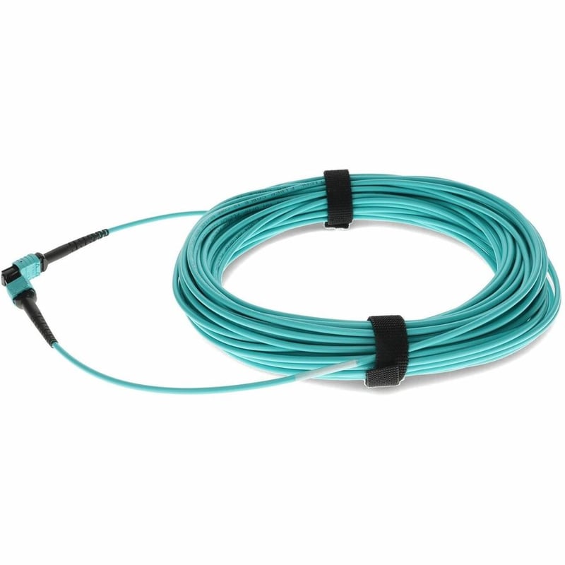 AddOn 30m MPO/UPC to MPO/UPC Aqua OM4 OFNP (Plenum-Rated) 12-Strand Fiber Patch Cable - Thumbnail 2