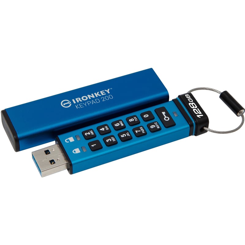 Kingston Keypad 200 128GB USB 3.2 (Gen 1) Type A Flash Drive - Thumbnail 1
