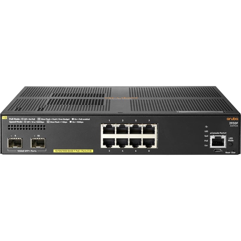 ARUBA 2930F 8G POE+ 2SFP+ TAA SWCH - Thumbnail 2