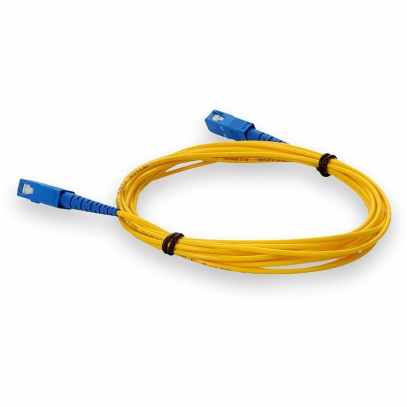 AddOn 3m SC to SC Yellow OS2 Simplex OFNR (Riser-Rated) TAA SMF Fiber Patch Cable - Thumbnail 3