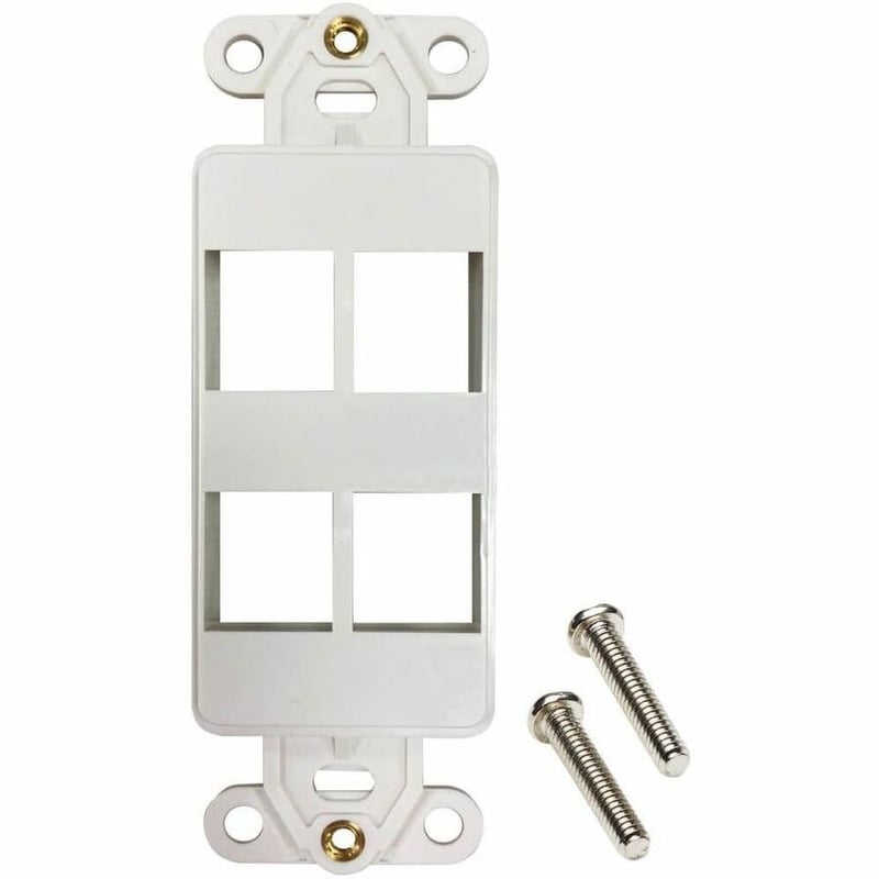 Eaton Tripp Lite Series Safe-IT 4-Port Antibacterial Wall-Mount Insert, Decora Style, Vertical, Ivory, TAA - Thumbnail 4