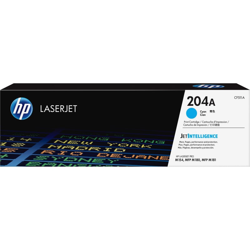 HP 204A (CF511A) Original Standard Yield Laser Toner Cartridge - Cyan - 1 Each - Thumbnail 1