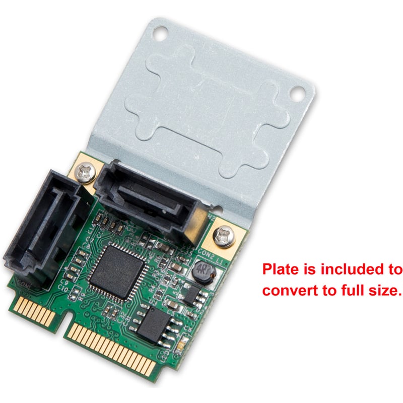 IO Crest Half Height 2 Port SATA III RAID Mini PCI-e 2.0 Card - Thumbnail 5