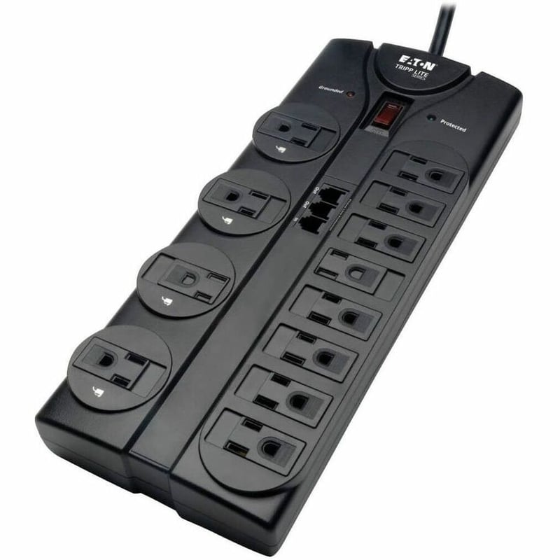 Tripp Lite by Eaton Protect It! 12-Outlet Surge Protector 8 ft. (2.43 m) Cord 2160 Joules Tel/Modem Protection - Thumbnail 3