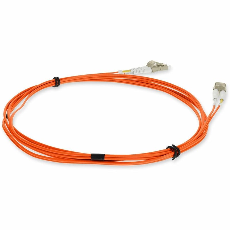 AddOn 2.5m LC to LC Orange OM4 Duplex OFNR (Riser-Rated) Fiber Patch Cable - Thumbnail 5