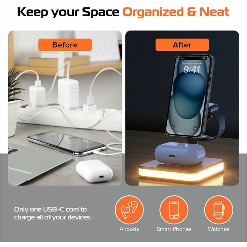 SPRACHT FLEXCHARGE 4 (4-IN-1 WIRELESS CHARGER FOLDABLE) - BLACK - Thumbnail 4
